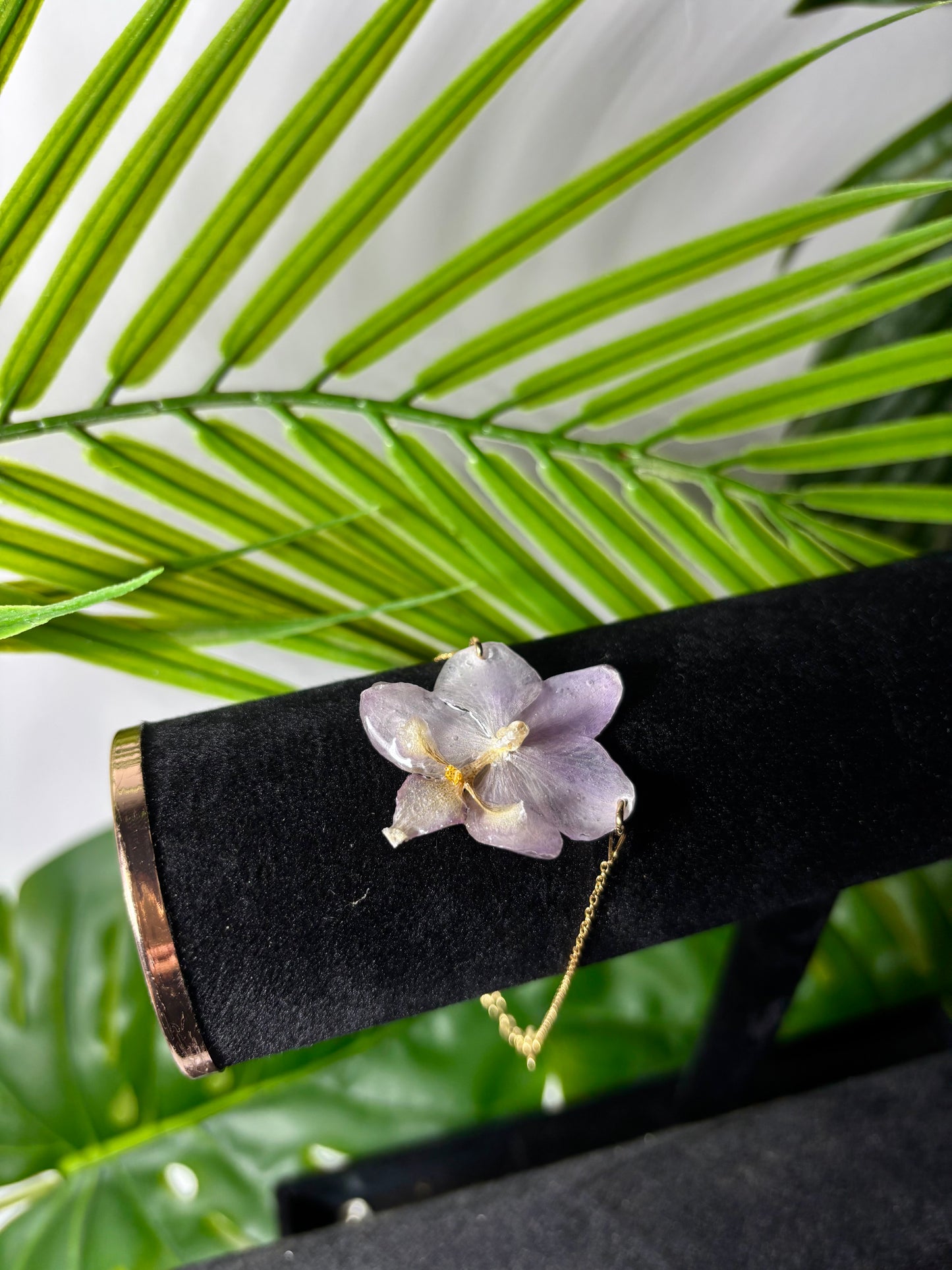 Soft purple mini orchid bracelet