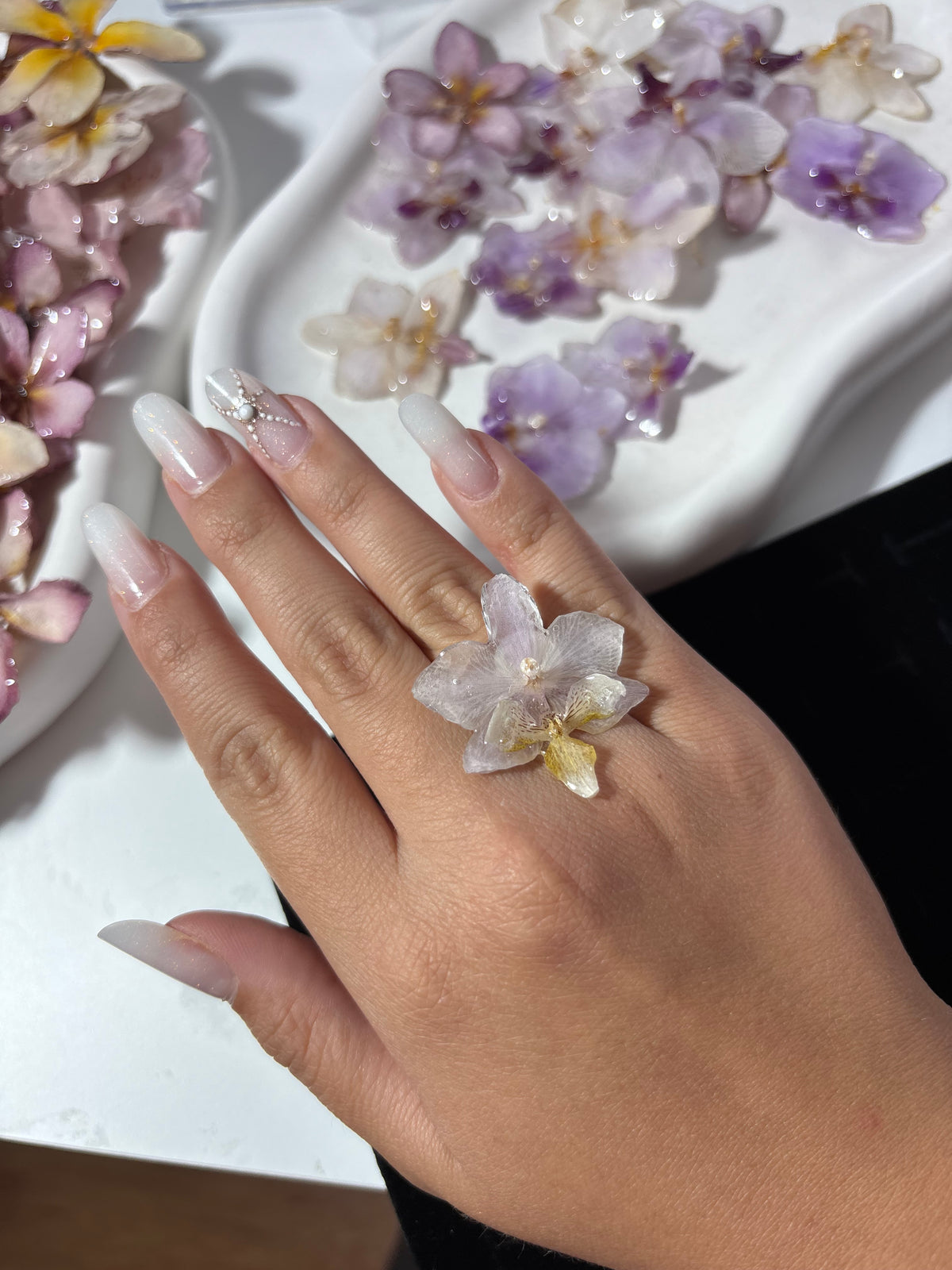 Inel argint soft pink