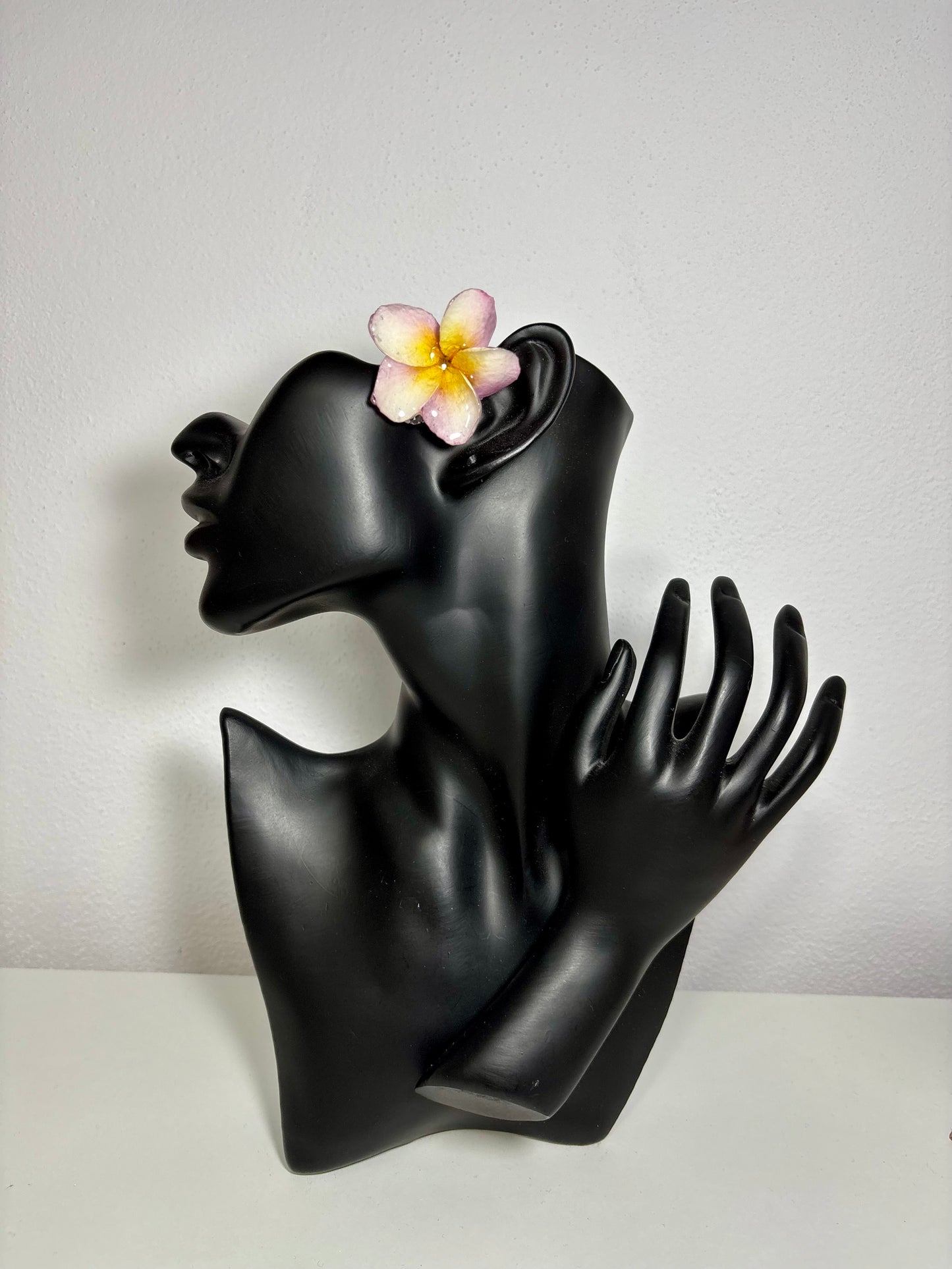 Plumeria clips soft pink