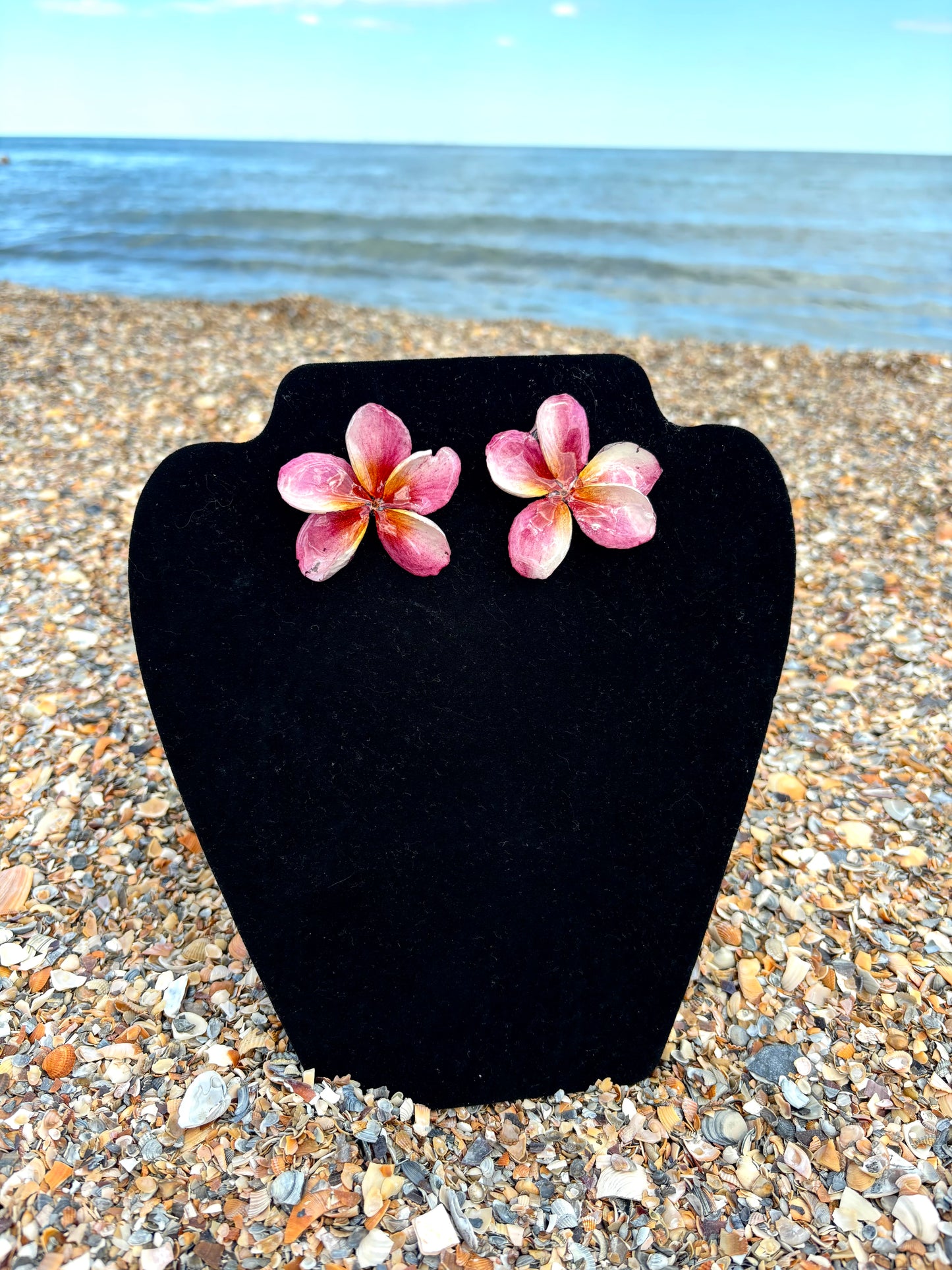 Plumeria earrings