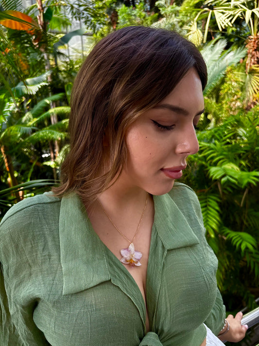 Sweet lila orchid necklace