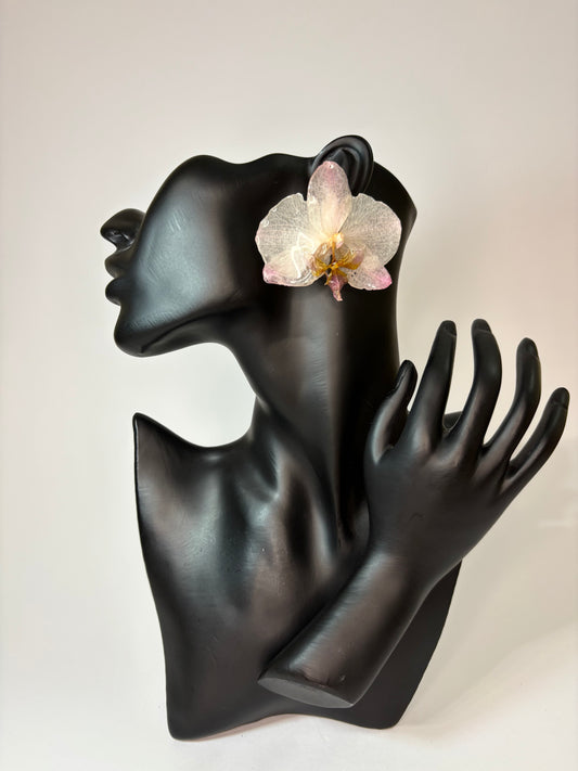 Blush orchid earrings