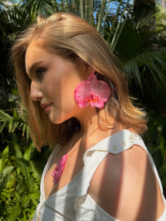 Tropical pink earrings 🩷