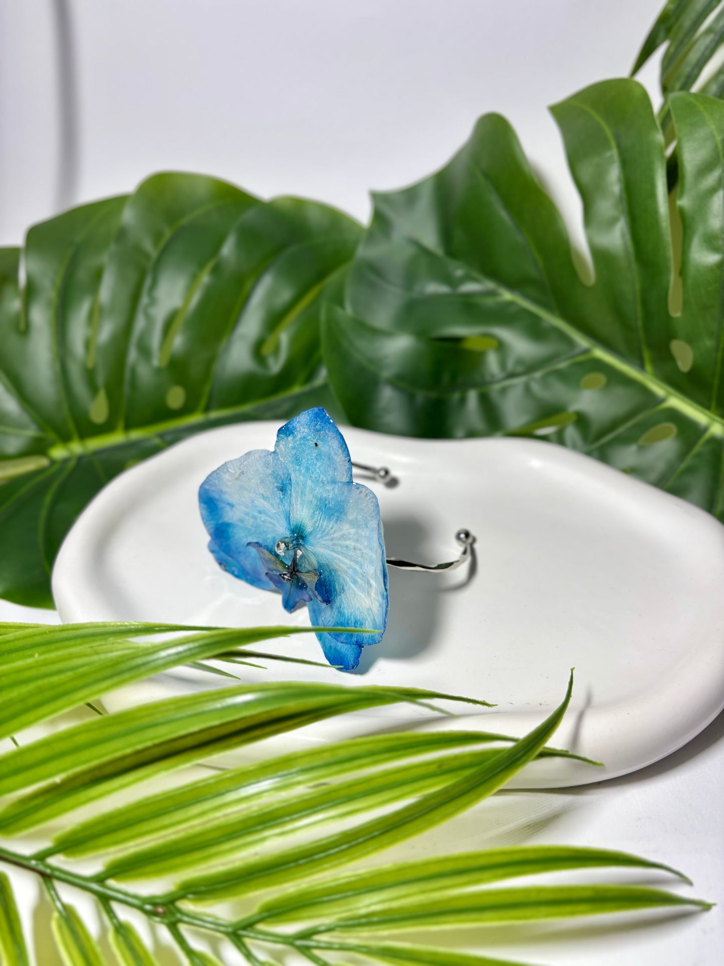 Pulsera orquídea hora azul