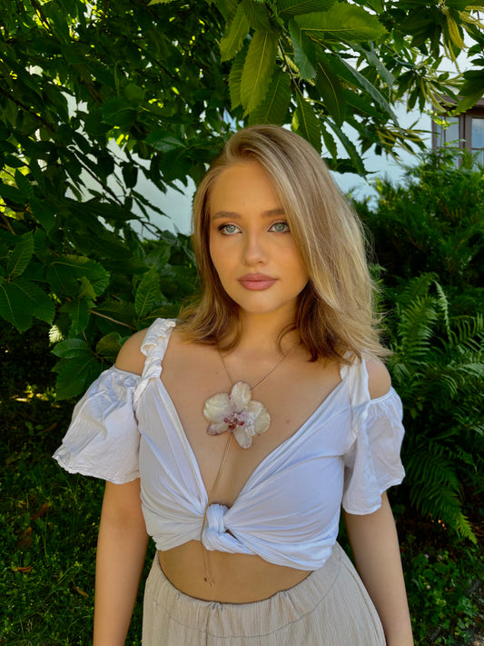 Mocha orchid necklace 🧉