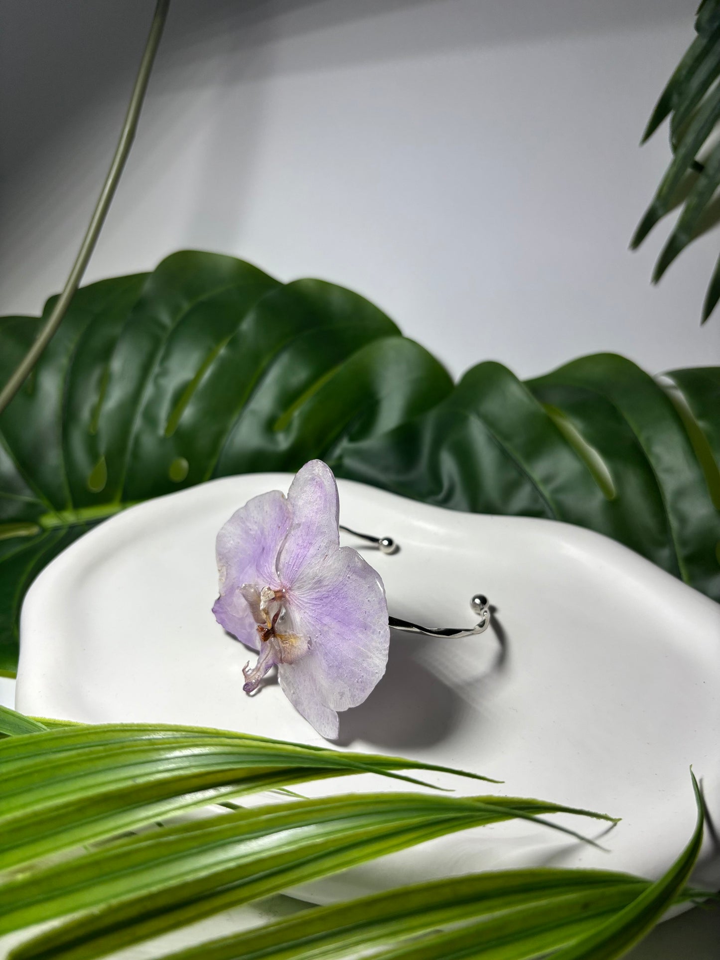 Faded purple orchid bracelet