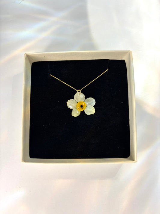 Colier placat cu aur mini narcisa 🌼