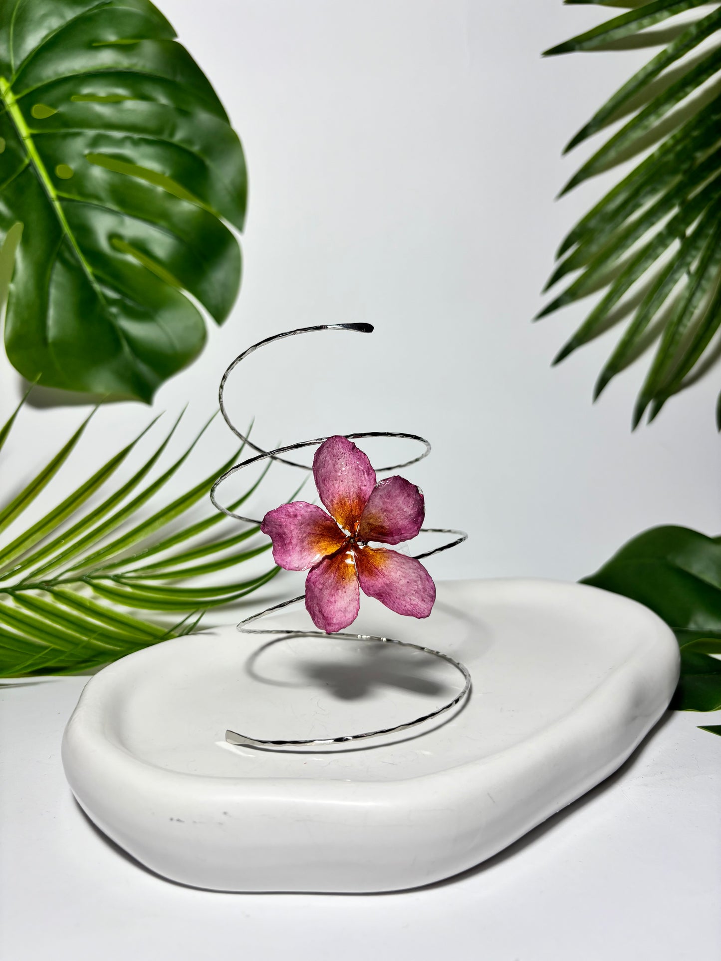 Plumeria bracelet