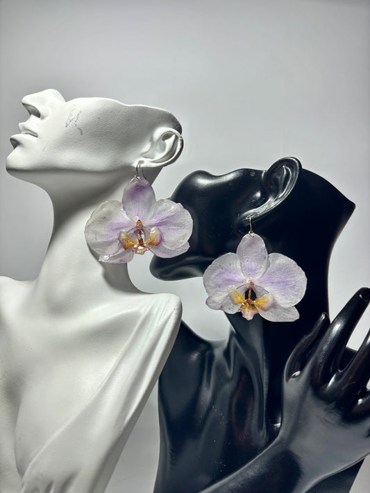 Boucles d'oreilles violet clair