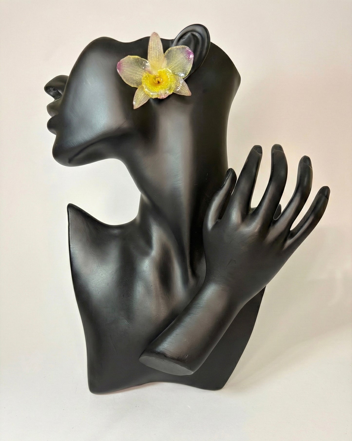 Tropical orchid hairclip