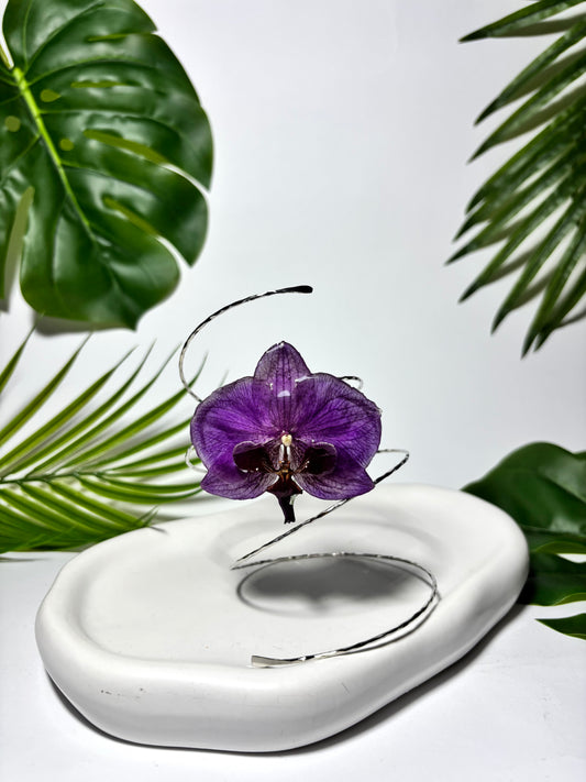 Purple orchid bracelet