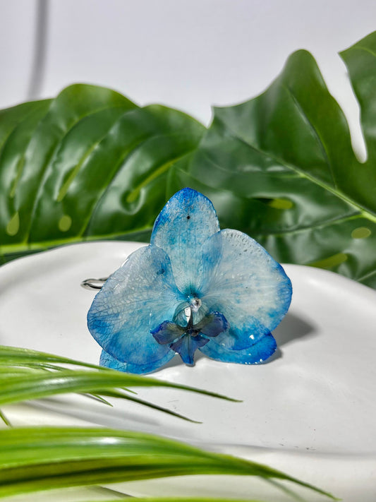 Pulsera orquídea hora azul