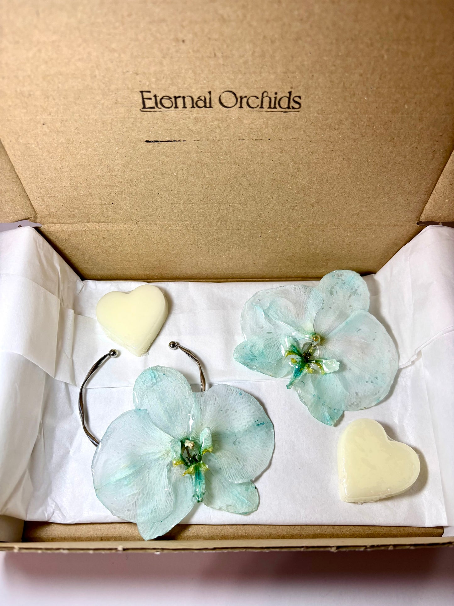 Turquoise orchid set