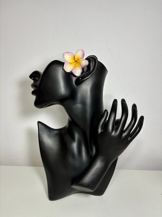 Plumeria clips soft pink