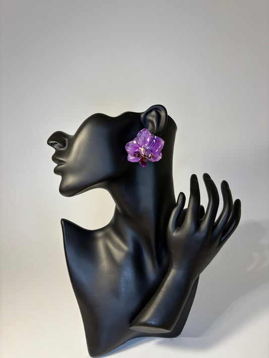 Cercei mini purple orchid
