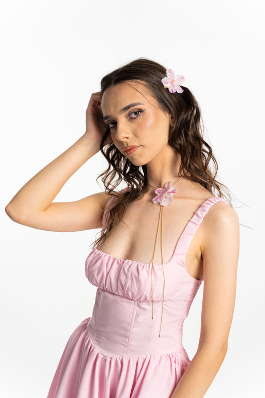 Tropical pink clips